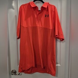 Under Armour Men's Orange Polo Shirt